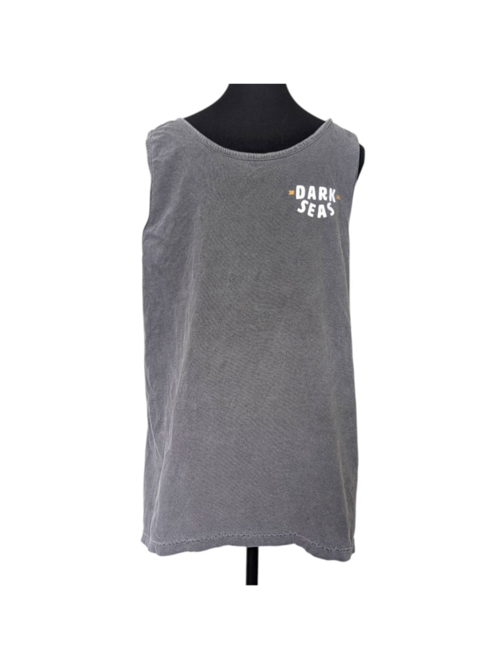 Dark Seas | Waterway Tank Top L Gray Orange Surfwear Graphic - Picture 2 of 8